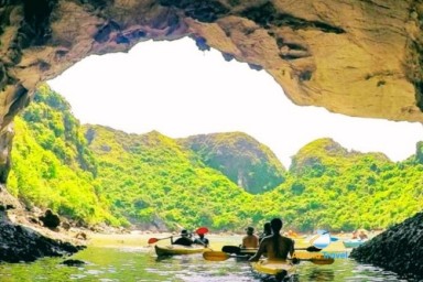 Hanoi - Halong International Cruise Port - Halong Bay - Luon Cave - Titop Island (L, D)